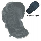 Seat Liner & Hood Trim to fit Bugaboo Pushchairs - Black Faux Fur